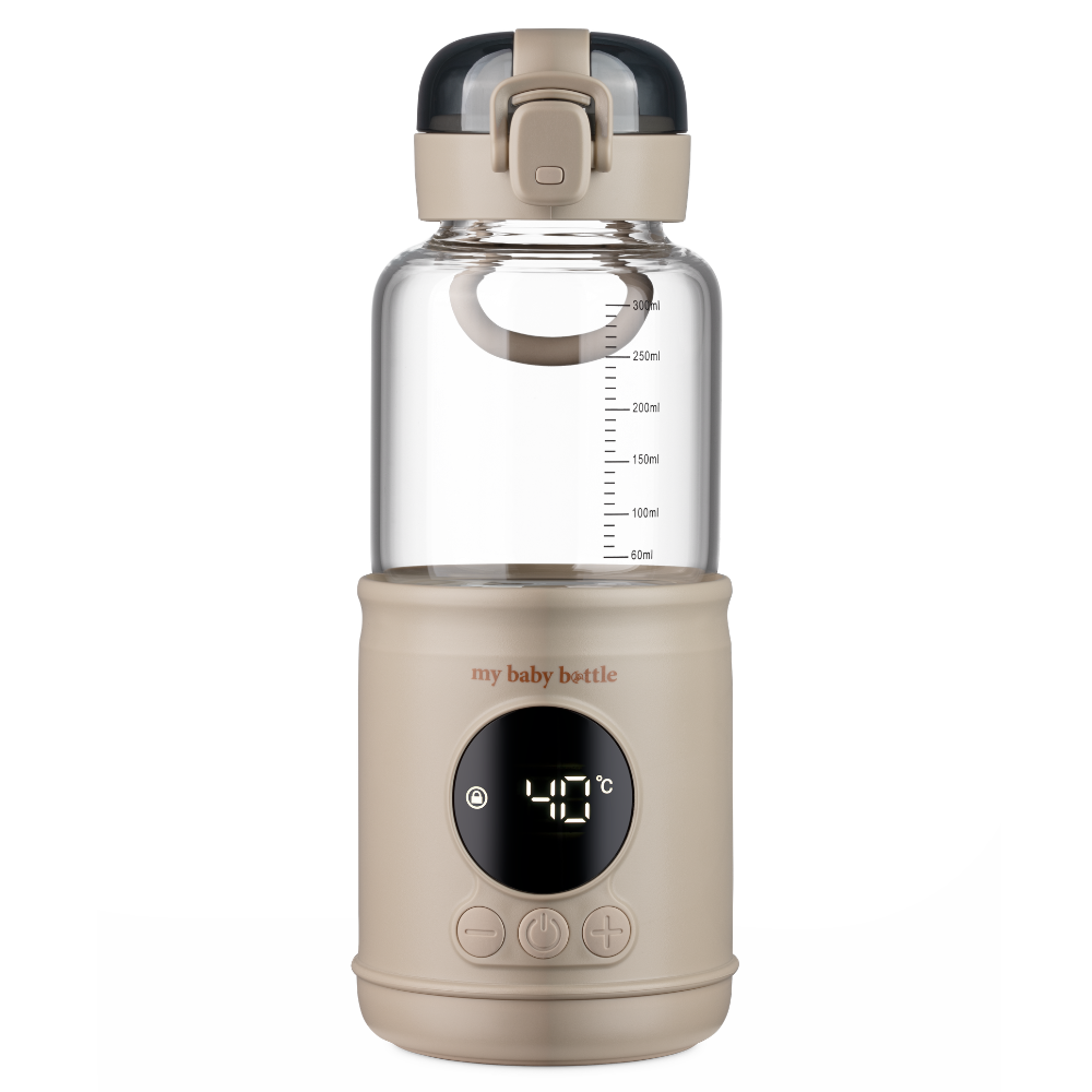 MyBabyBottle Pro - Przenośny podgrzewacz wody i mleka dla dzieci - Beżowy